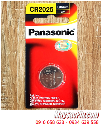 Panasonic CR2025; Pin 3v lithium Panasonic CR2025 _Made in Indonesia (Loại vỉ 1viên)